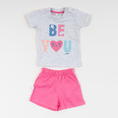 baby girl cotton matching top & short