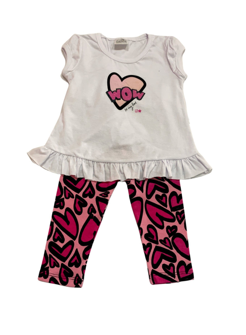 girl cotton matching top & bottom