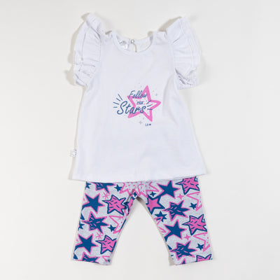 girl cotton matching set top & legging